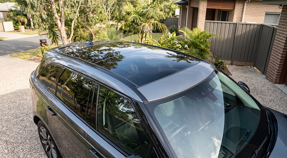 Sunroof tint on a panoramic glass roof in Brisbane